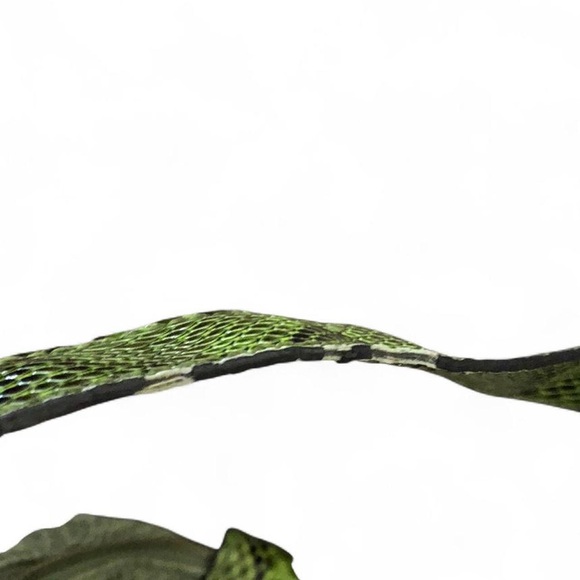 Guess Y2K Green Snake Leather Shoulder Hobo Hand Bag Purse Monogram 2000 Vintage - Picture 8 of 8